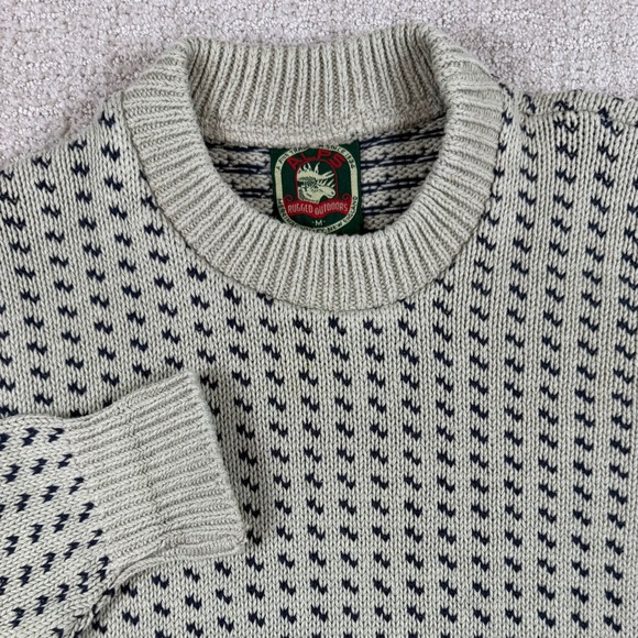 Alps Rugged Outdoors Other - ALPS Mens Medium Beige Birdseye Knit Rugged Outdoors Crewneck Sweater